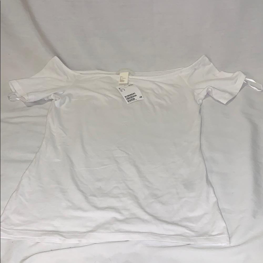 White off the shoulder shirt